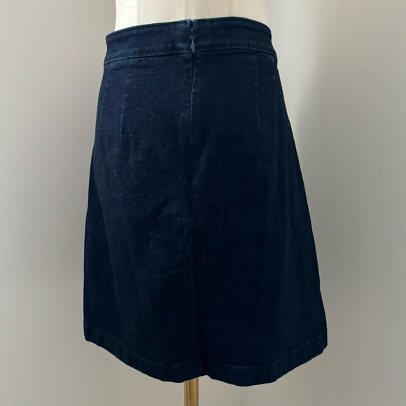 LOFT Dark Wash Denim Sailor Mini Skirt - Picture 3 of 9